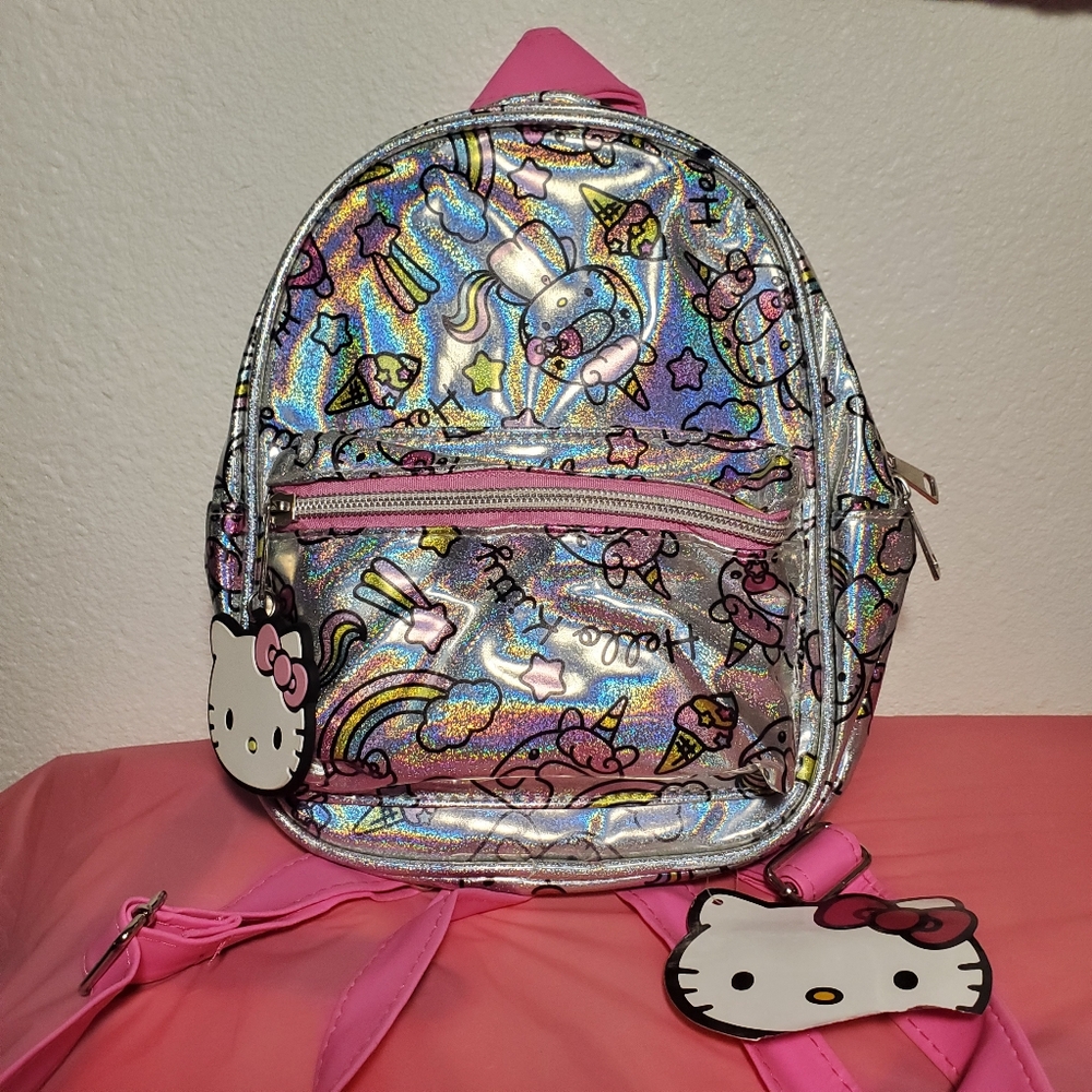 Hello Kitty Holographic Silver and Pink Mini Bag